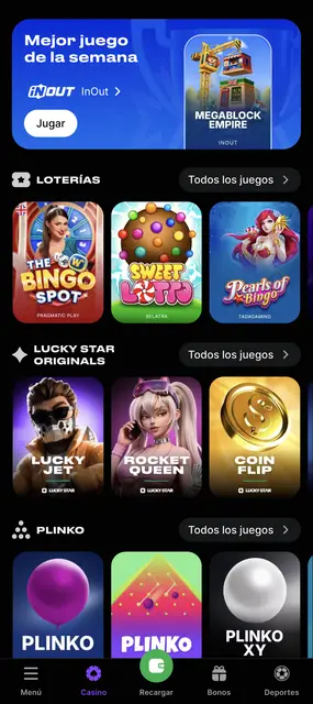 Lucky Star en el móvil: vitrina con el mejor juego de la semana y los originales